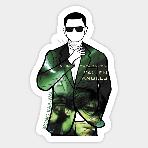 A Portrait of Wong Kar-Wai director of Fallen Angels Sticker by Youre-So-Punny